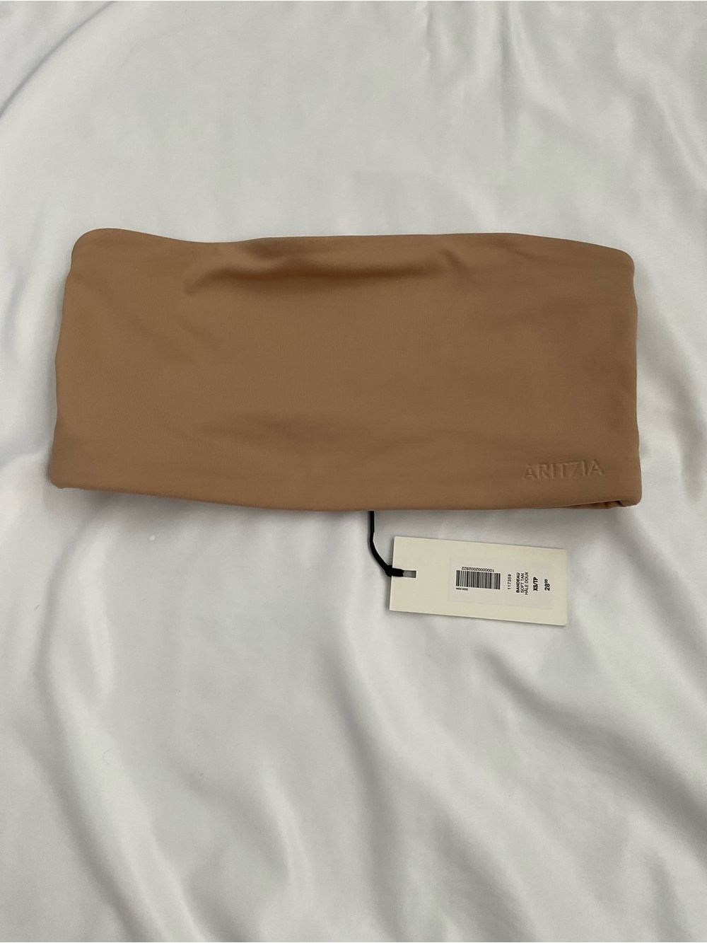 Aritzia Tan Strapless Bandeau Top - Smooth Neutral Tone XS NWT
